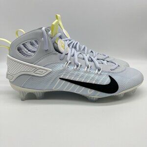 Nike Huarache 9 Elite LAX SE Mid Cleats Grey Black Men's Size 8.5 FV6149-001